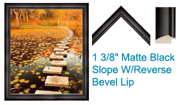 Matte Black Slope W/Reverse Bevel Lip Poster Frames